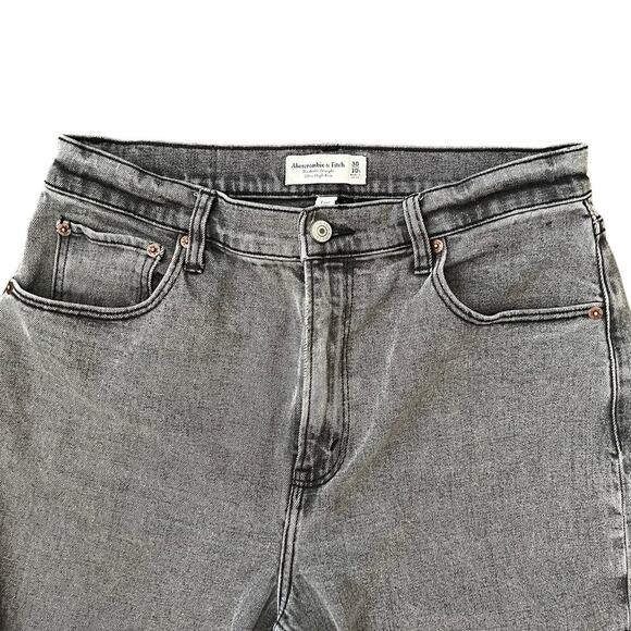 Abercrombie & Fitch Curve Love The Ankle Straight Ultra High Rise Jeans Sz. 10S - Picture 3 of 5